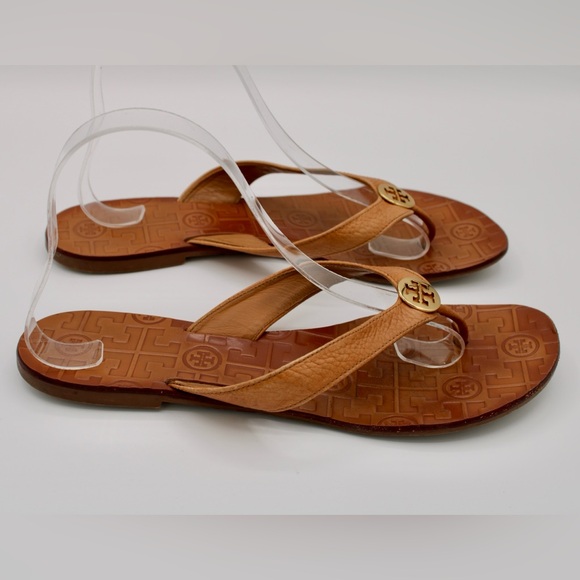 Tory Burch Thora Leather Thong Sandals Flip Flops Size 9 - Picture 6 of 9
